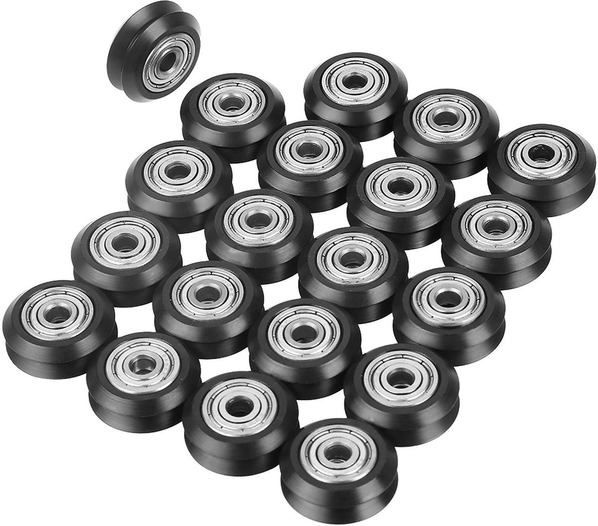 Dailygoods- Lager V-groef 625 - 5mm Boring - 20 Stuks - POM Materiaal - Slijtvast - Geschikt voor CNC/3D Printer - Wielen