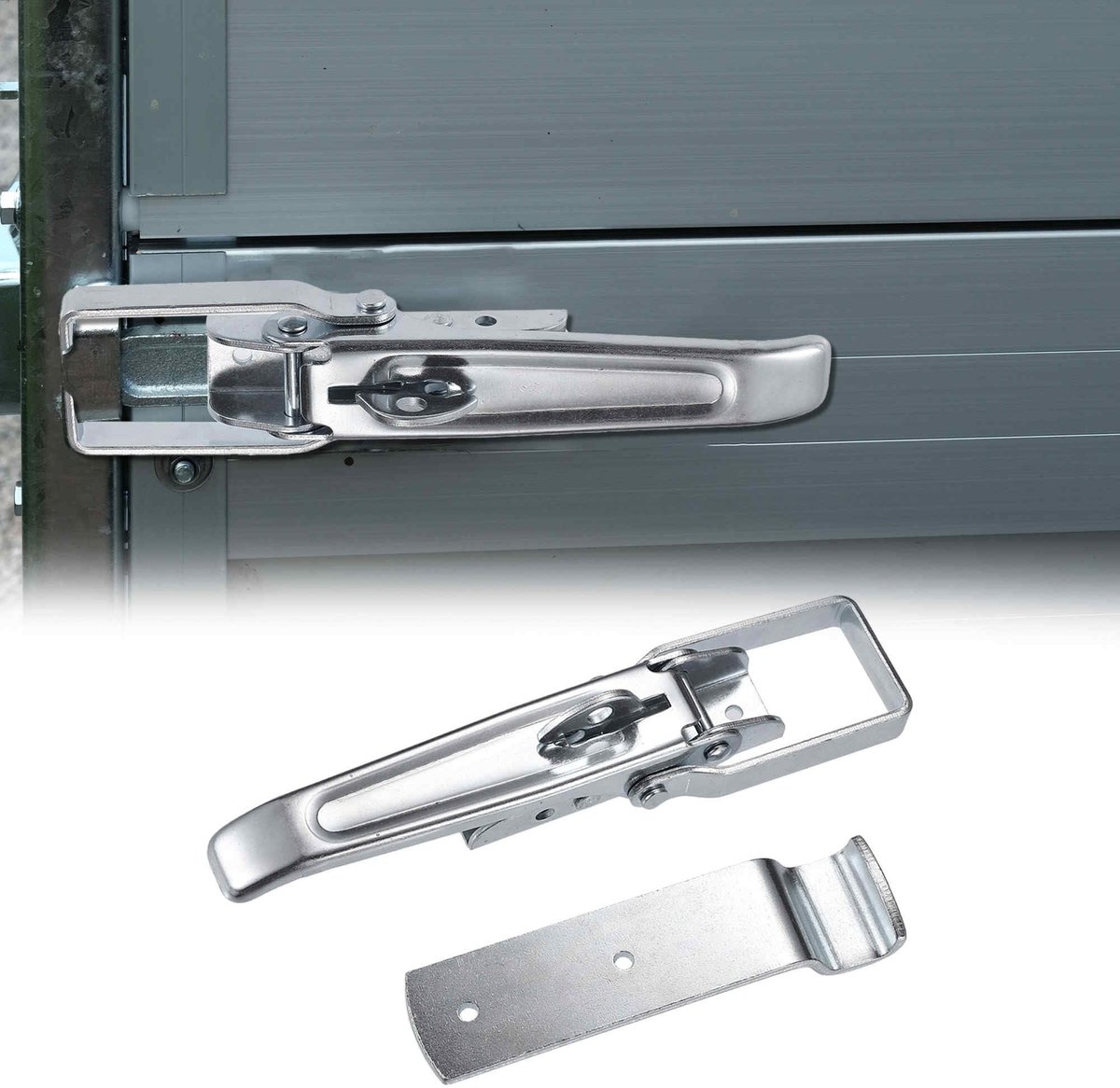 Dailygoods- Trailer Latch Duurzaam Metaal - Achterste Latch - Pull Latch - Universeel - RV/Caravan - Afmeting 205x40mm - Trailer Deurklink