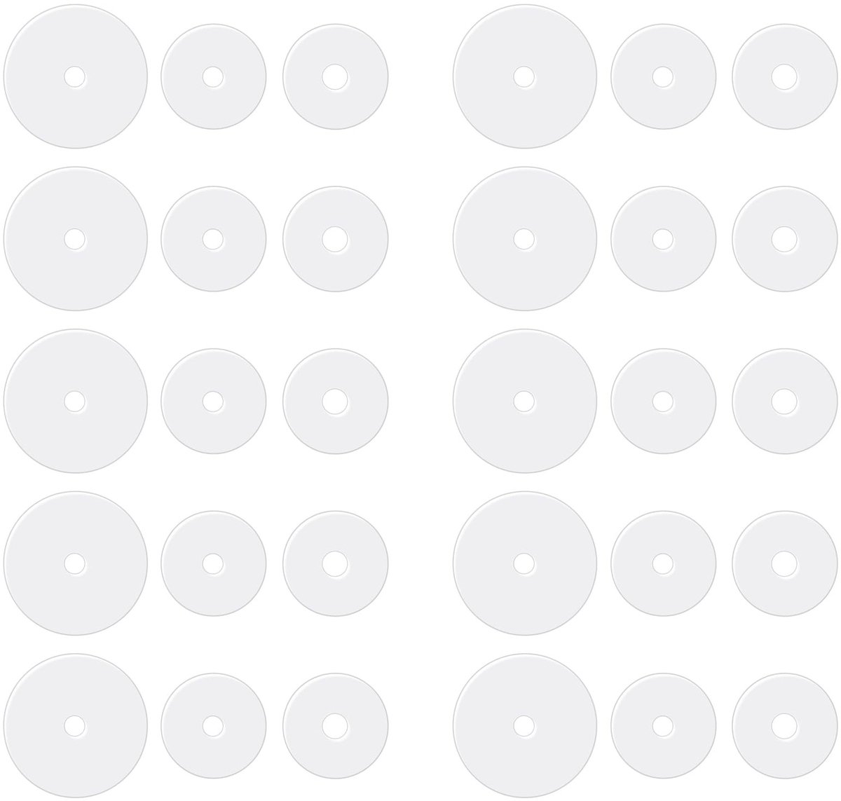 Dailygoods- Piercing Disc 30 Stuks - Transparante Siliconen - Anti-wildvlees - Oorkussens - 3 Maten - Optimale Grip - Oorbelsteun