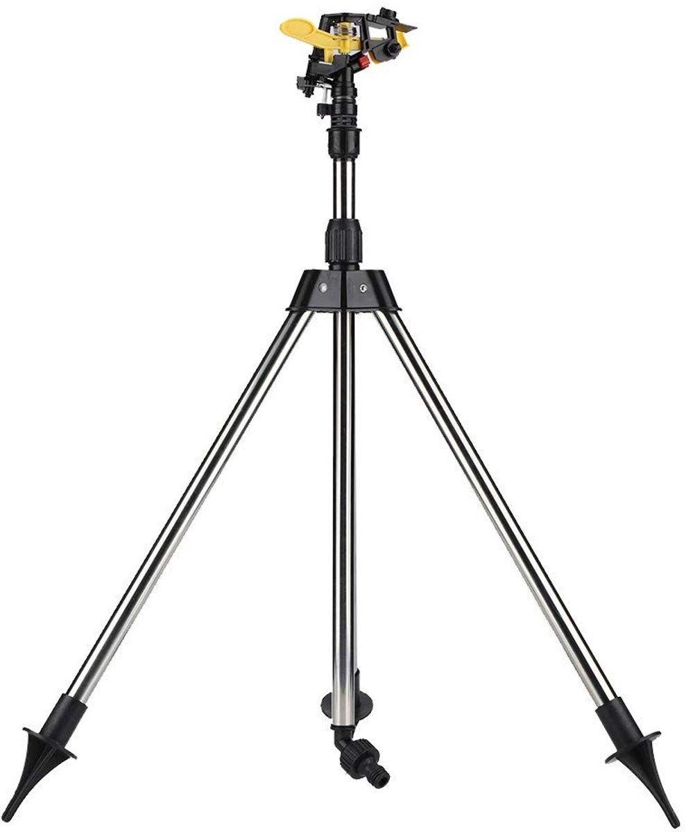 Dailygoods- Sproeier roestvrij staal - Verstelbare Sproeier op statief - Tuinsproeier - Watersproeier - Irrigatiesproeier - Gelijkmatige verneveling.
