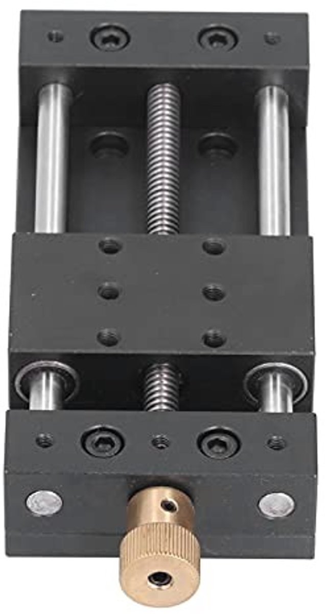Dailygoods- Lineaire Geleiderail - Aluminium Legering - Handmatige Kogelmoer - Hoge Nauwkeurigheid - Beweging Stroke 0-75mm - Belastbaarheid tot 10kg - Lineaire Bewegingsrail