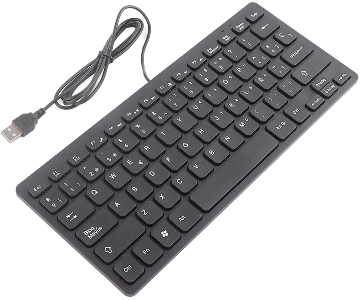 Dailygoods - Mini Draagbare Spaanse Toetsenbord USB-interface 78 Toetsen