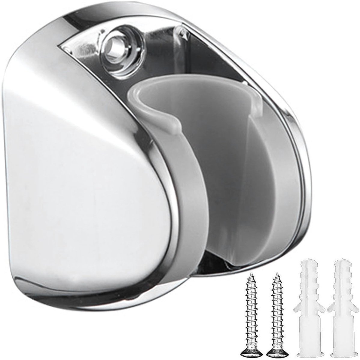 Dailygoods- Douchekophouder 45° Verstelbaar - Handdouchehouder - Wandhouder - Hoogte Verstelbaar - Robuust ABS - Inclusief Schroeven - Douchehouder