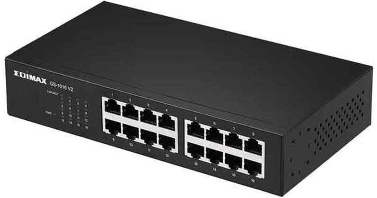 Gigabit Netwerk Switch 16 Poorten - 10/100/1000Mbit/s - Managed Kwaliteit voor Thuis en Kantoor