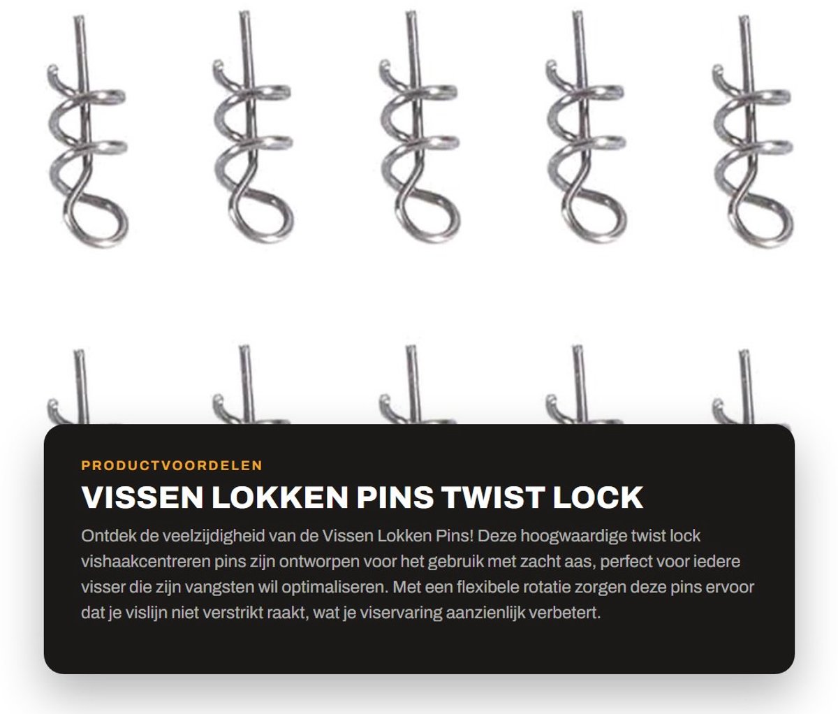 Dailygoods- Vishaak 100 Stuks - Flexibele Lokken Pins - Aasveerpen - Zacht Aas - Effectieve Bescherming - Hoge Treksterkte - Aaspin