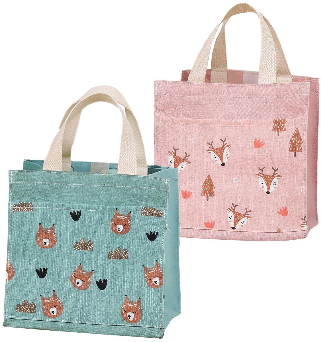 Dailygoods- Boodschappentas - Mini Herbruikbaar - Kinderen - Canvas - Opvouwbaar - Stevig - Voor School/Travel - Tote Bag
