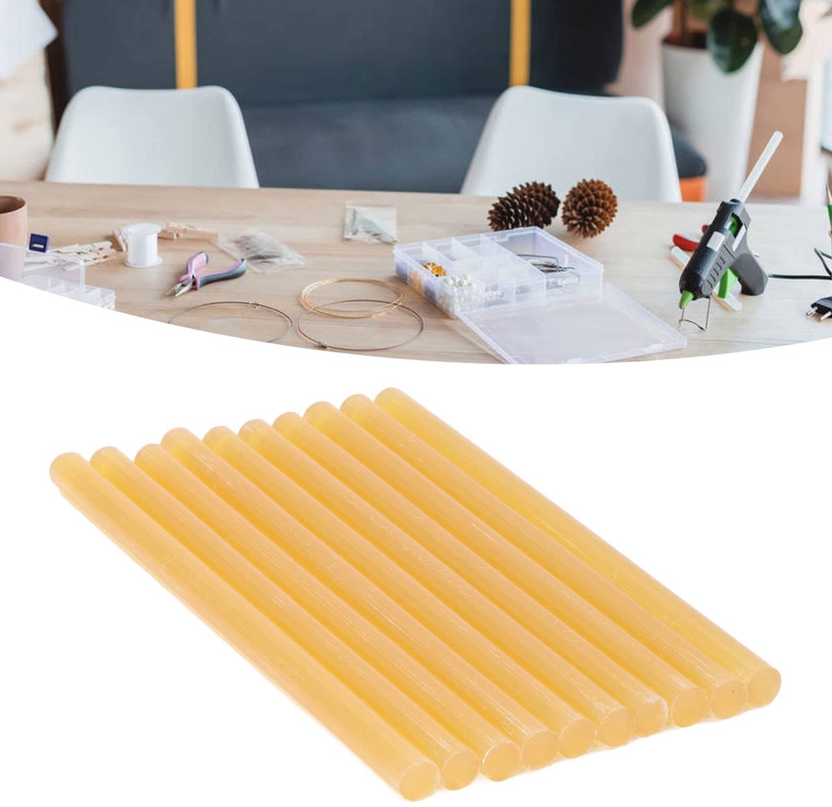 Dailygoods - Set van 10 Hot Melt Lijmstiften voor Lijmpistolen