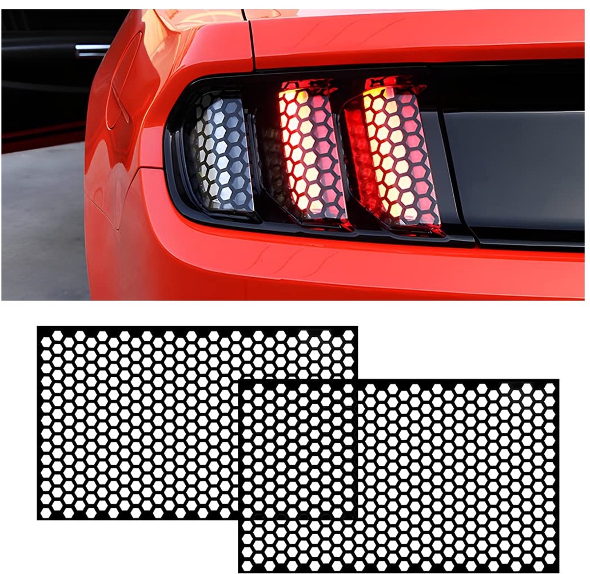 Dailygoods- Autokoplampfolie 2 Stuks - Universele Getinte Folie - Waterdicht - Zelfklevend - Multifunctioneel Autoaccessoire - 48 x 29,5 cm - Achterlichtfolie