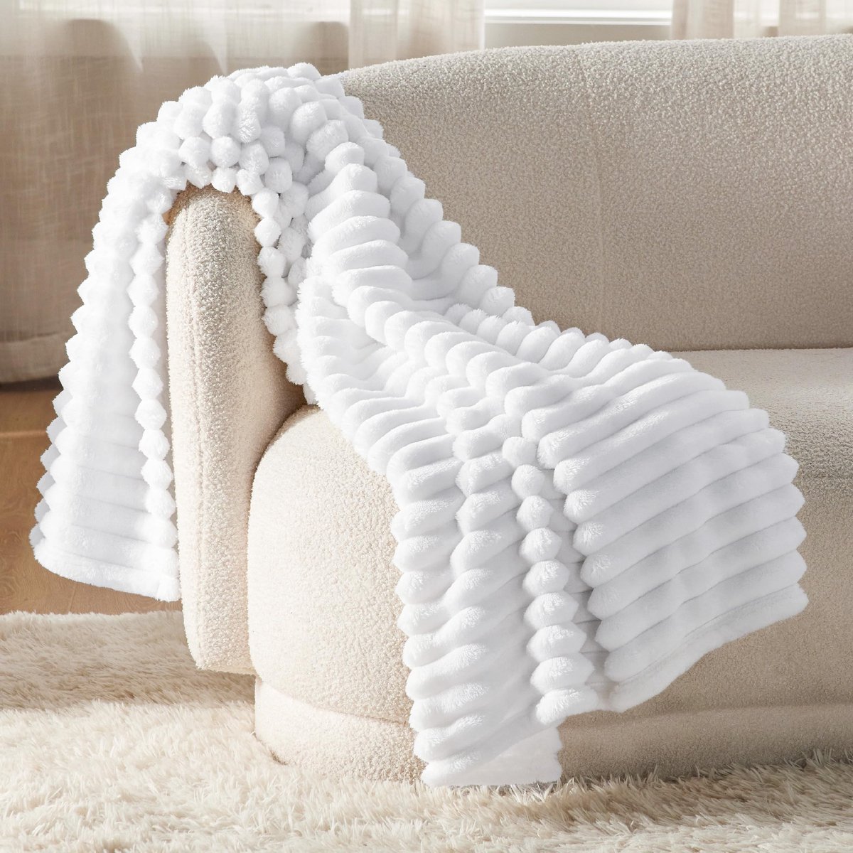 Dailygoods- Deken Zeer Zacht - Fleecedeken - Wollige Deken - Bankdeken - 150 x 200 cm - Sherpa Microvezel - Fleece