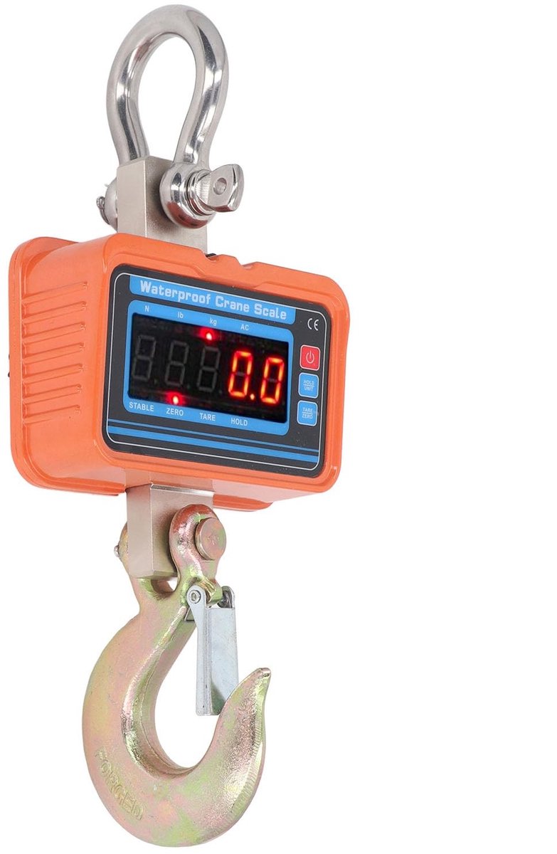 Dailygoods - Digitale Hangweegschaal tot 3000 kg met LED-Display