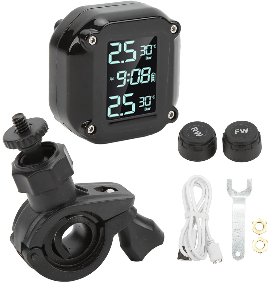 Allecto - Motorfiets Bandenspanningscontrolesysteem - Waterdicht