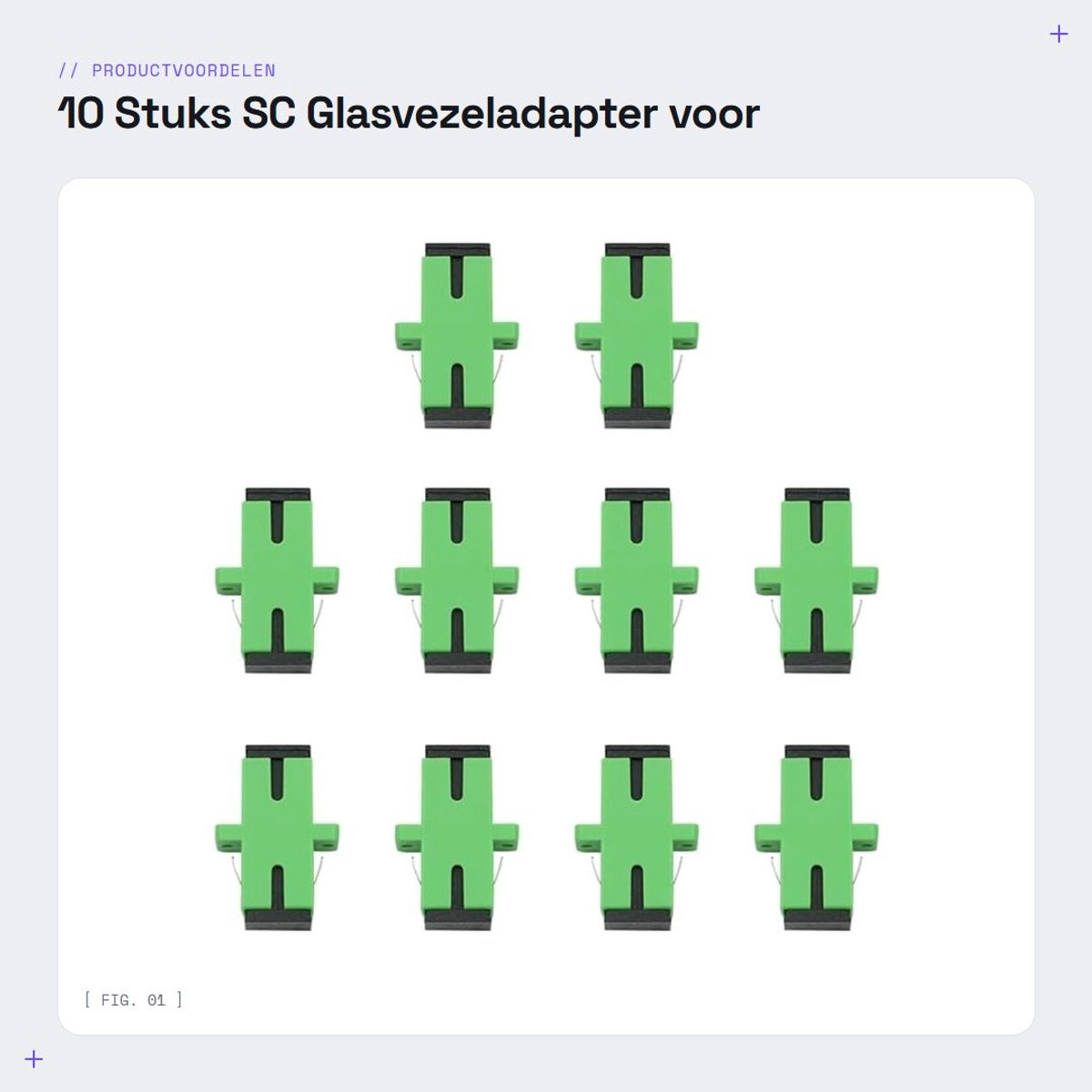 Dailygoods - 10 Stuks SC Glasvezeladapter voor Netwerkverbindingen