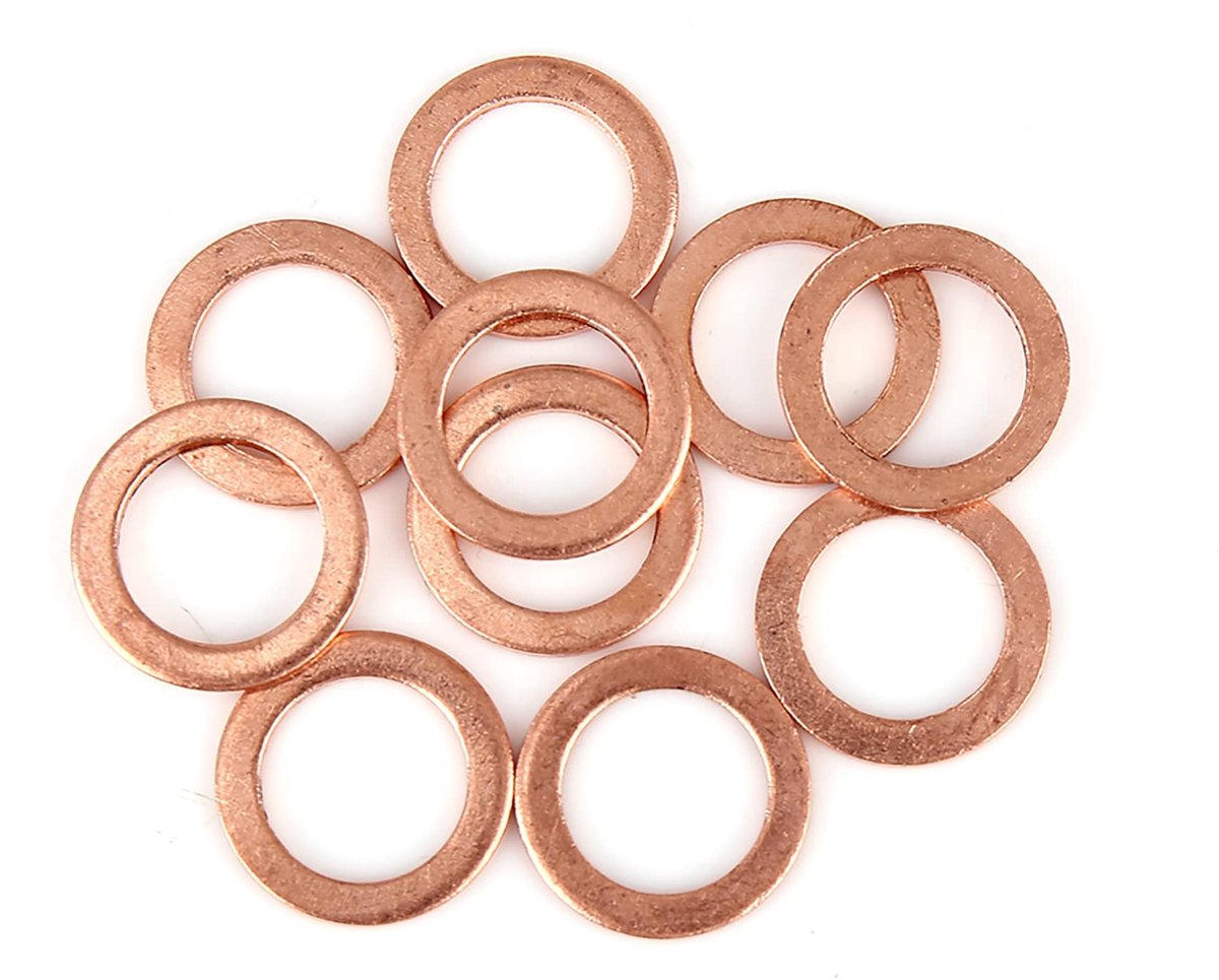 Dailygoods - Koperen Afdichtringen Set van 10 (14mm Binnendiameter)