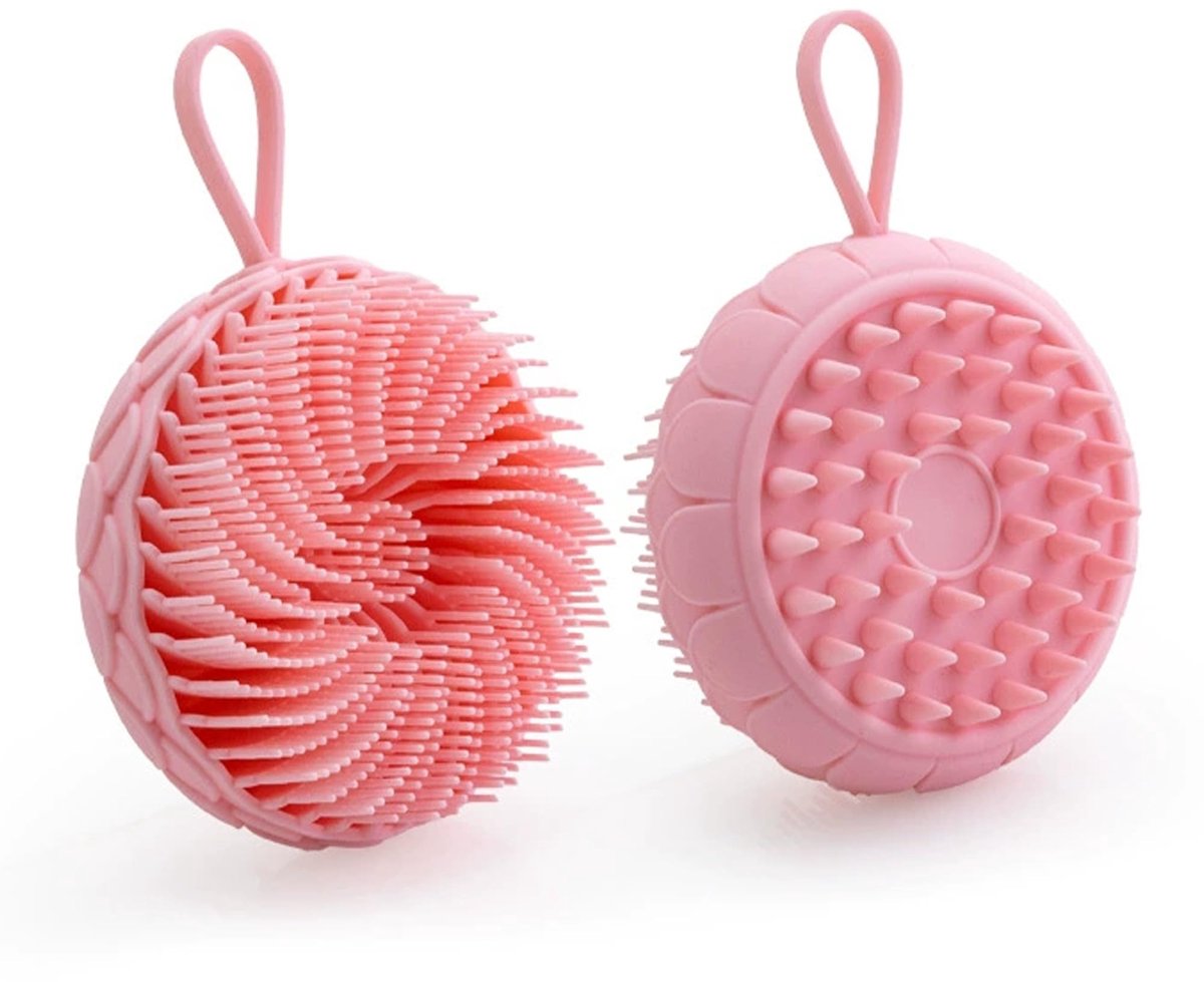 Dailygoods- Lichaamsborstel Dubbelzijdig - Badborstel - Peeling/Massage - Siliconen - Lange Borstelharen - Duurzaam Materiaal