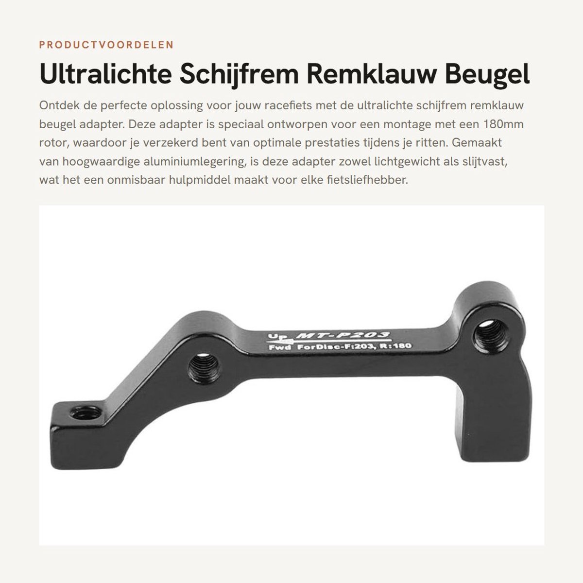 Dailygoods - Ultralichte Schijfrem Remklauw Beugel Adapter - Hoogwaardige Aluminium - 180mm Rotor - Geschikt voor Racefiets - Lichtgewicht en Duurzaam
