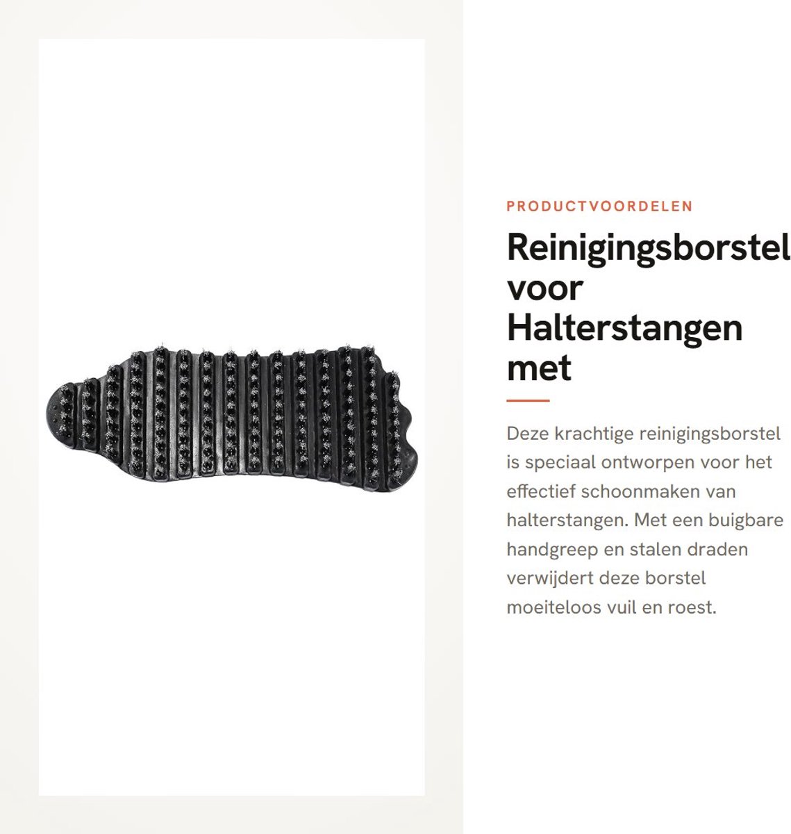Dailygoods- Reinigingsborstel Buigbaar - Halterstangborstel - Roestverwijderaar - Harde Stalen Borstel - Efficiënte Reiniging - 15,5 x 3 x 6,4 cm - Schoonmaakborstel