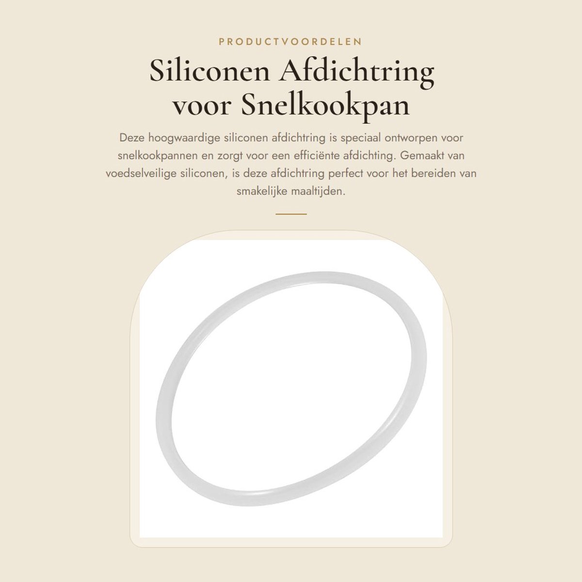 Dailygoods- Siliconen Pakking Afdichtring - Hittebestendig - Eenvoudig Te Installeren - Voedingskwaliteit - 24 Cm - Flexibel Ontwerp