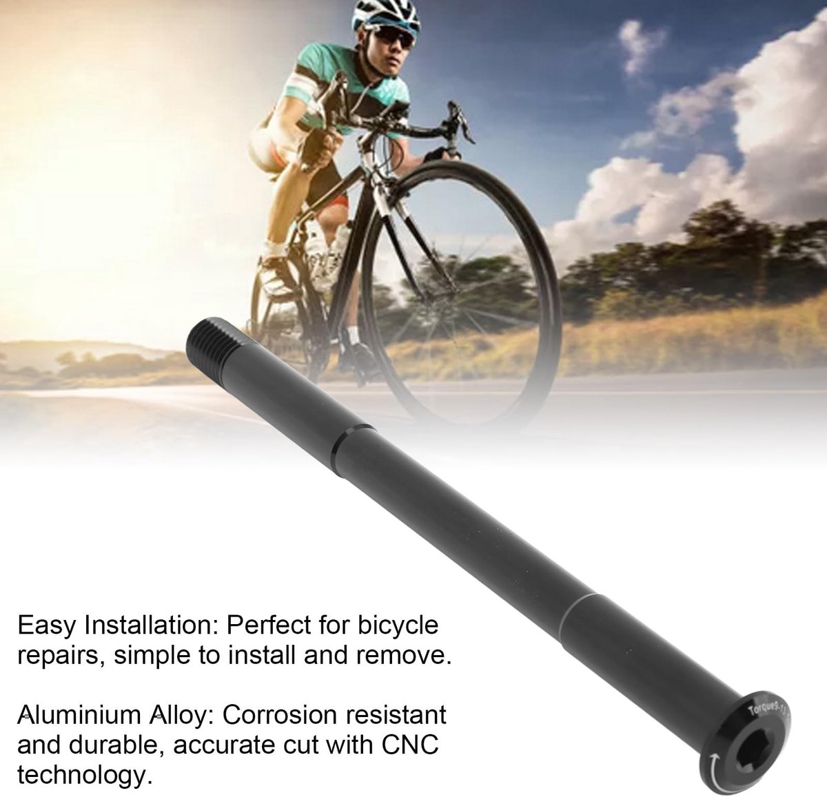 Dailygoods - Fietsstekker - Aluminium - Adapter voor pen - 12 mm - Geschikt voor voorvork met snelsluiting - M12 x 1,0/1,5/1,75