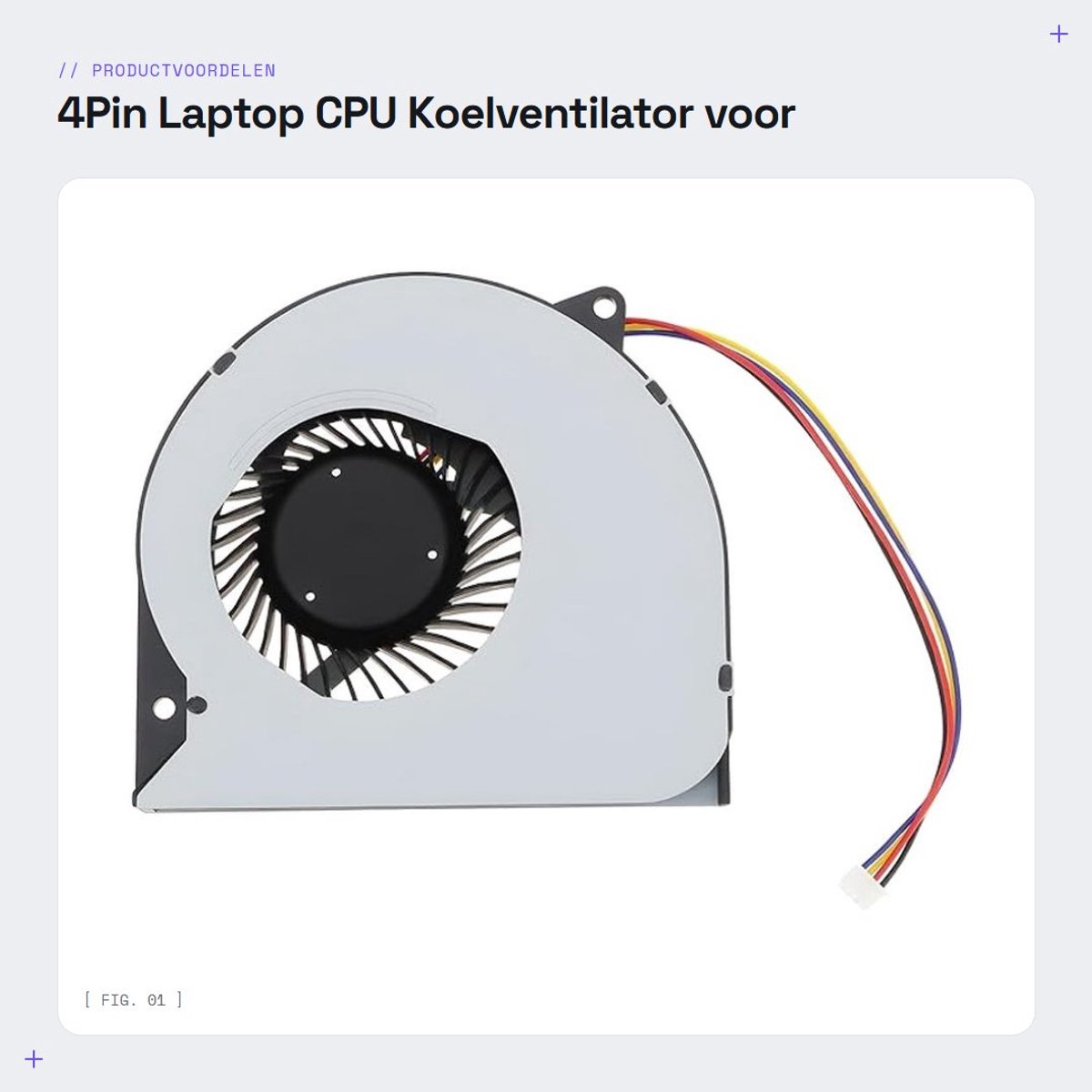 Dailygoods - 4Pin Laptop CPU Koelventilator voor Dell Inspiron