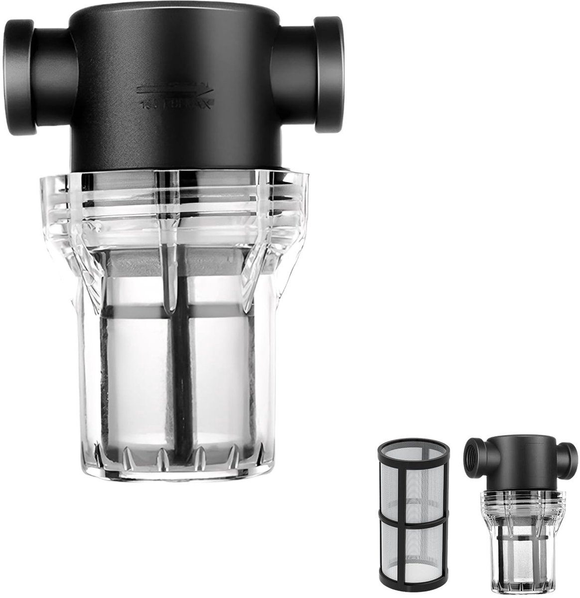 Dailygoods- Pijpleidingsfilter 80 mesh - Waterpompfilter - Inline zeeffilter - Roestvrijstalen filter - Transparant ontwerp - Eenvoudige montage - Waterfilter