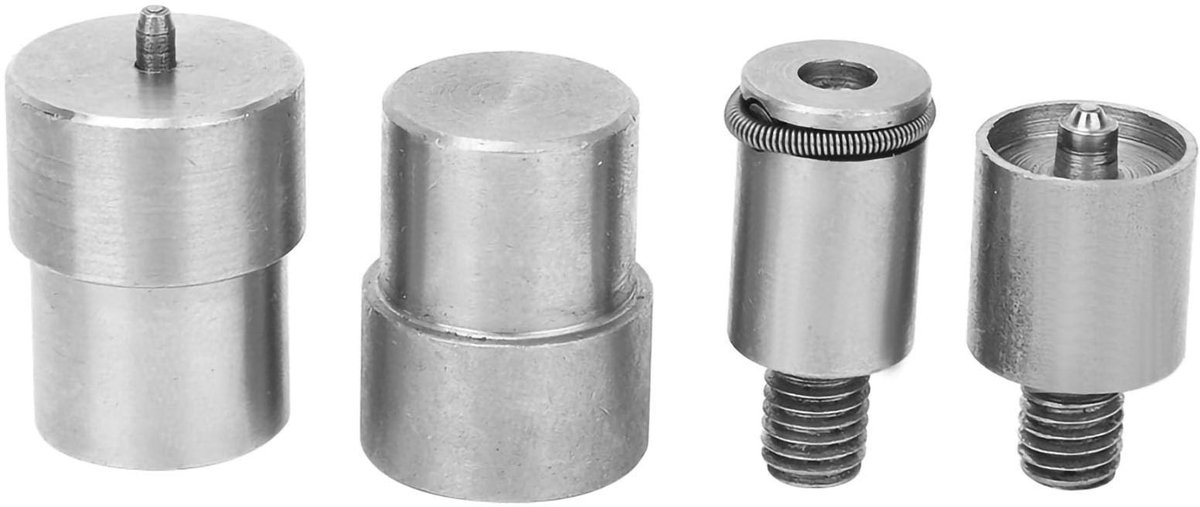 Dailygoods- Drukknop Vervangingskits 4 Stuks - Roestvrij Staal - Handpers Machine Onderdelen - Geschikt voor 651/633/831 - Duurzaam - Nauwkeurige Positie - Knop