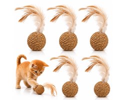Twenty4seven® Kattenspeelgoed Catnip Ballen - 5 Stuks - Kattenkruid voor Katten & Kittens - 100% Natuurlijk & Eetbaar - Speelbal voor Kat