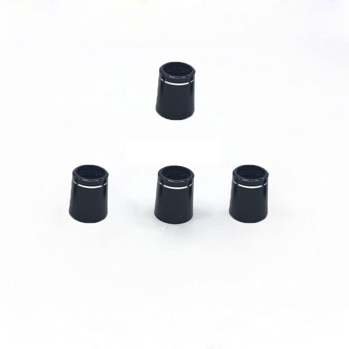 Dailygoods- Golfputter Set van 4 Stuks - Duurzaam Rubber - Lichtgewicht - Zilverkleurige Ringen - Geschikt voor Houten/IJzeren Clubs - Geweldig Cadeau - Golfaccessoires