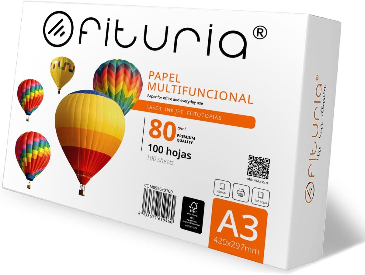 A3 Printerpapier - Kopieerpapier Multifunctioneel - Professioneel Printen - 80 grams Gewicht - A3 100 Vel - Wit