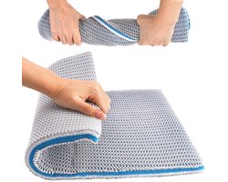 Dailygoods- Filterwatten Aquarium - 8D Structuur - Herbruikbaar - Filterschuim - Nitrificerende Bacteriën - Kristalhelder Water - 40 x 30 cm - Filtermat