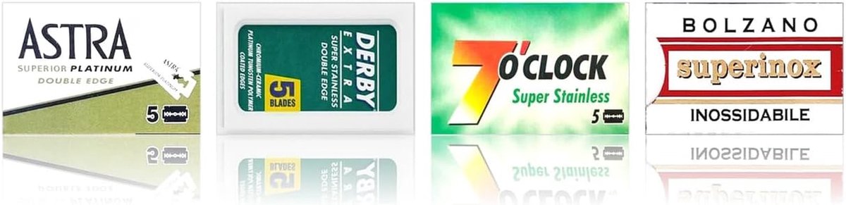 Scheermesjes Set - Reservemesjes - Gezichtsverzorging - Verschillende Merken - 20 Stuks - Zilver
