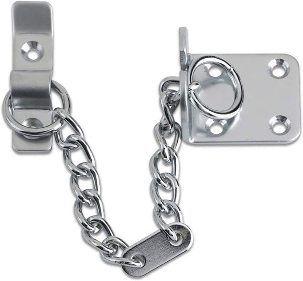 Veiligheidsketting Deur - Deurketting Beveiliging - Extra Beveiliging - Massief Staal - 16mm x 62mm ketting - Chroom