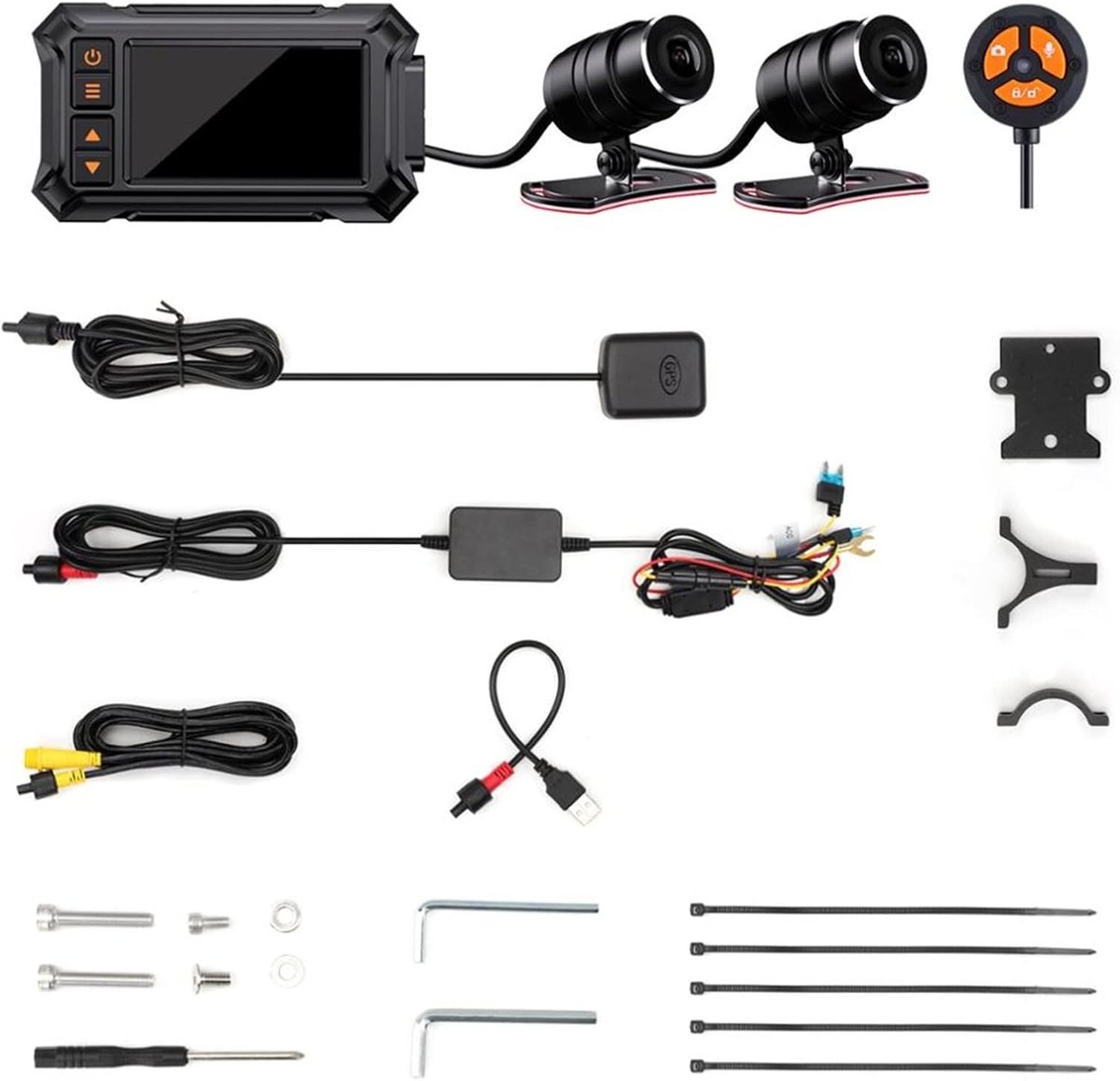 Motorfiets Dash Cam - Video Recorder - Veilig Rijden - HD Dubbele Lens - 32 GB - Zwart – foto 7