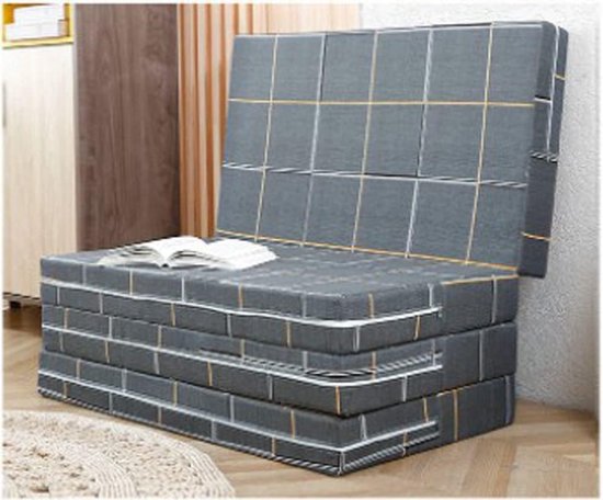 Opvouwbare Matras - Gastbed Vloer - Comfortabel Slapen - Traagschuim Vulling - 200x80x10cm - Roze — afbeelding 4