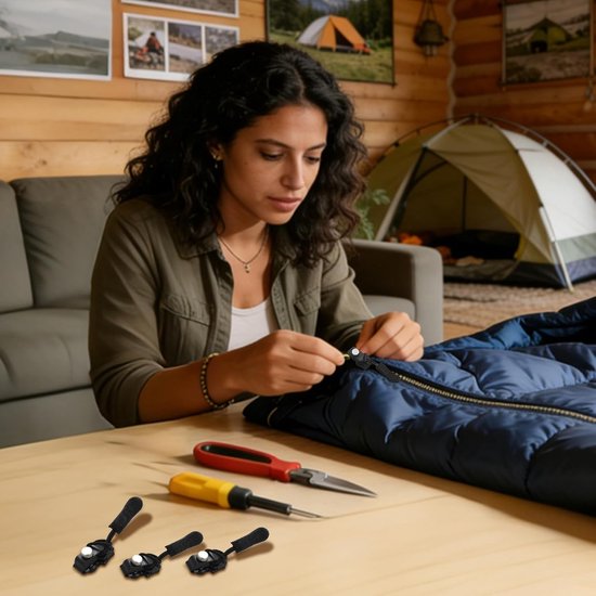 Universele Ritsvervanger - Rits Reparatie Kit - Kleding Repareren - Zonder Gereedschap - 3 Stuks - Zilverkleurig van Universele — afbeelding 3