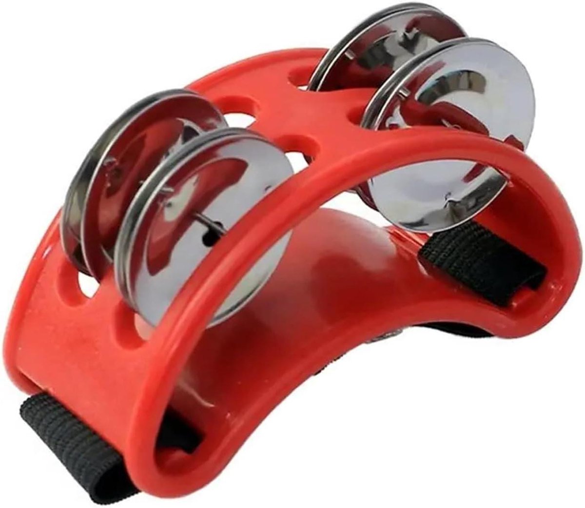 Voet Tamboerijn - Pedaal Percussie - Muziek Maken - Handsfree Spelen - Eén Maat - Rood