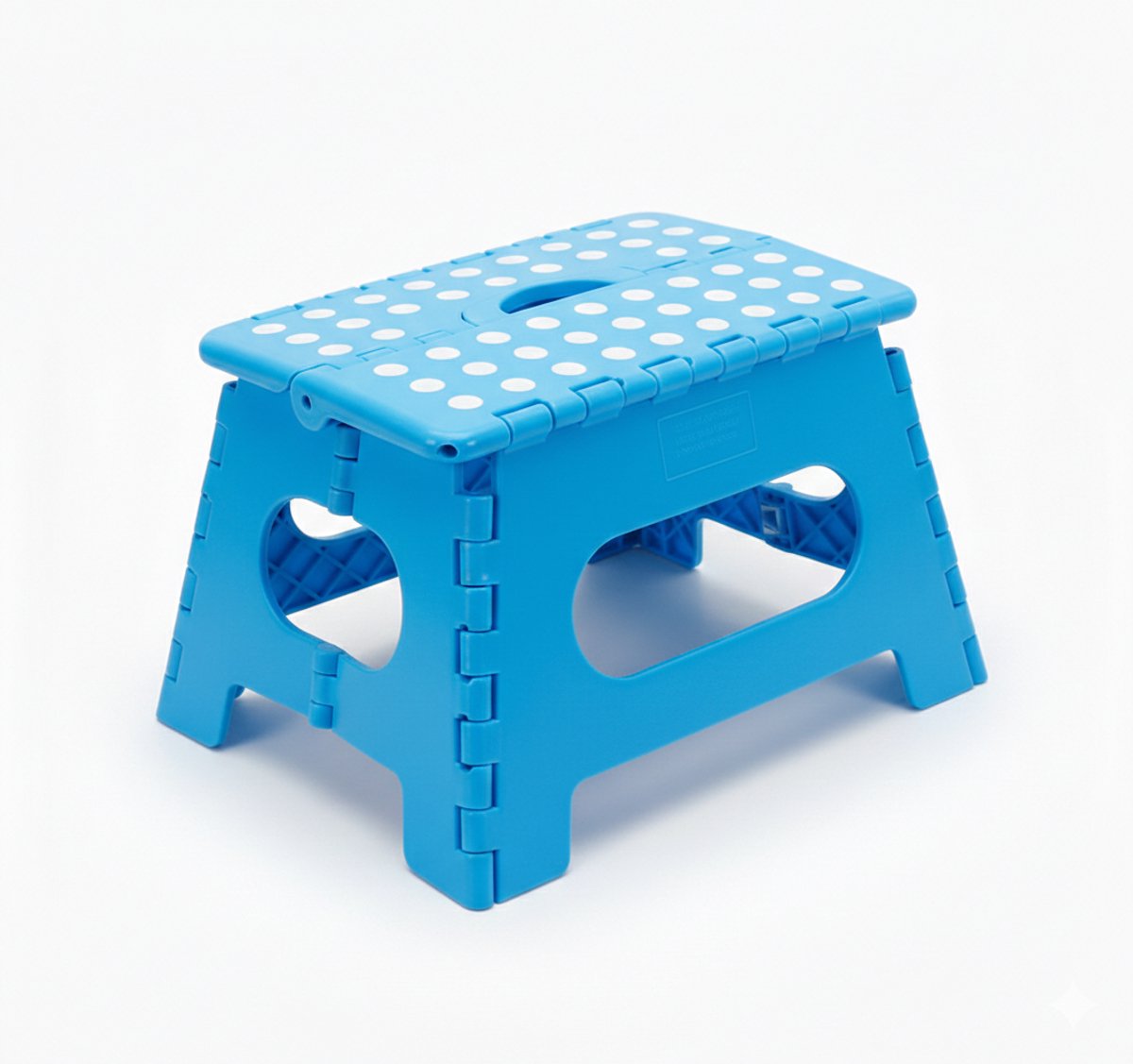 MONTKIARA Opvouwbaar opstapje met rubberen noppen - Draagbaar opvouwbaar krukje met een draagvermogen tot 150 kg - Opvouwbaar opstapkrukje voor thuis en op kantoor (31x22x22cm blauw - 01 stuk)