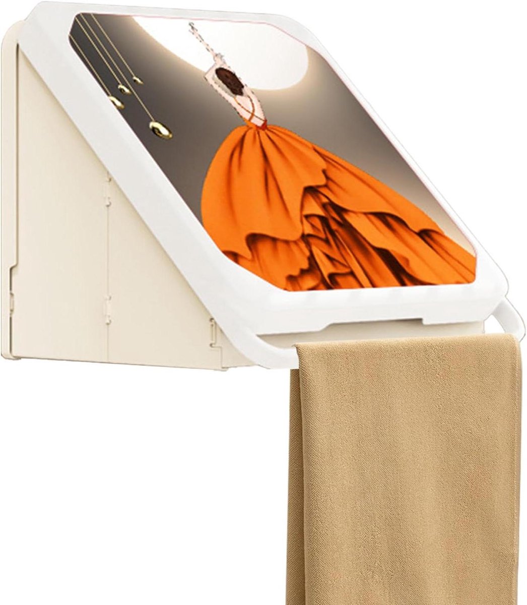 Opvouwbare Opbergbox - Kledingorganizer - Ruimte Besparen - Boorvrije Montage - 42x38cm - Wit