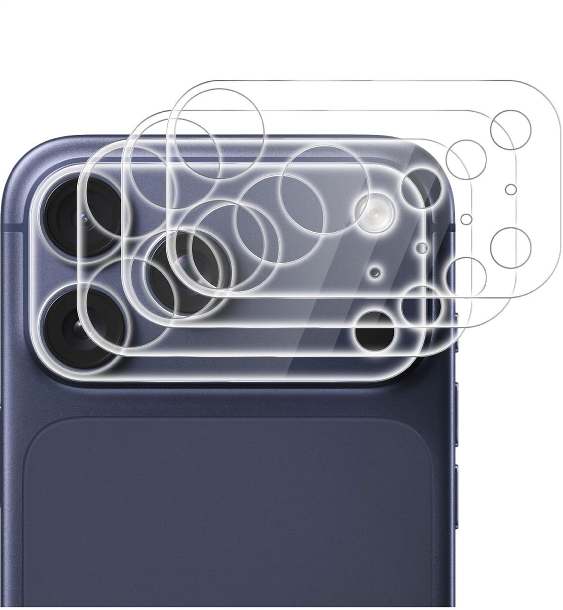 Cosensi - Dailygoods - Camerafolie voor iPhone 17 Pro Max, 3D Gehard Glas, 3 Stuks