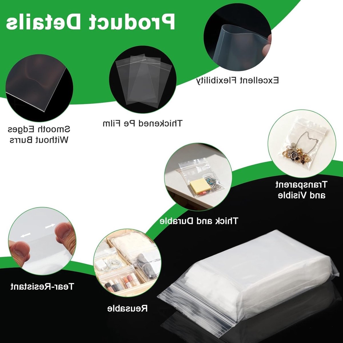 240 Stuks Grip Seal Zakjes 6x9cm - Transparante Herbruikbare Resealable Plastic Zakjes voor Sieraden, Snoep en Specerijen