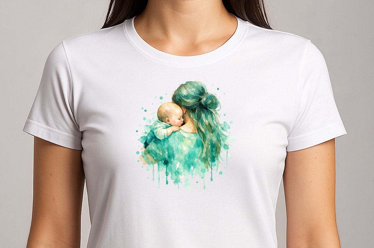 Schattige Mama Baby Print - T Shirt - cute - kawaii - Gift - Cadeau - schattig - schattigdesign - liefdesign - pastelkunst - Funny