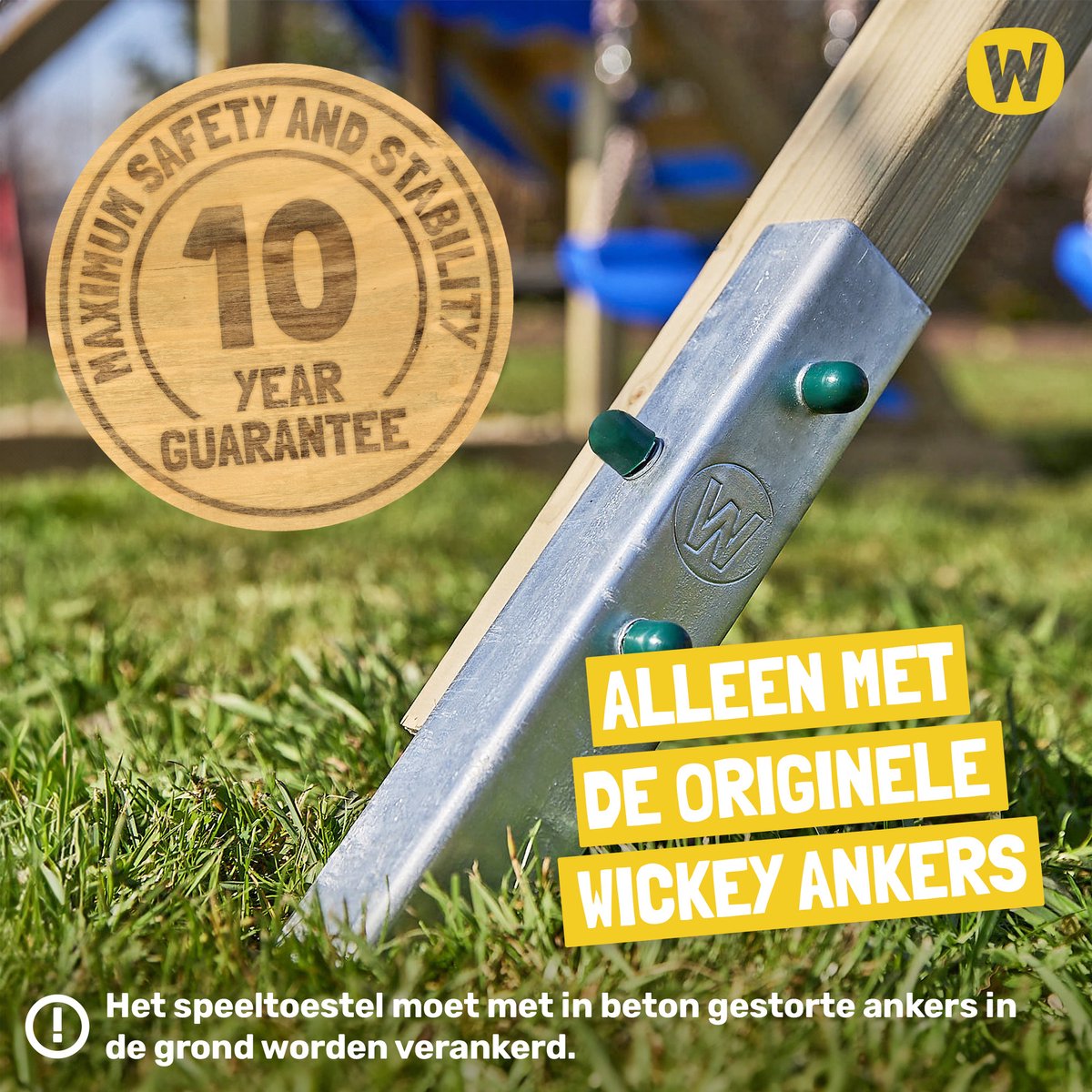 Wickey MultiFlyer Speeltoestel met Houten Dak - Dubbele schommel met Glijbaan - Klimwand & Zandbak - 293x406x260 cm - Antraciet — afbeelding 4