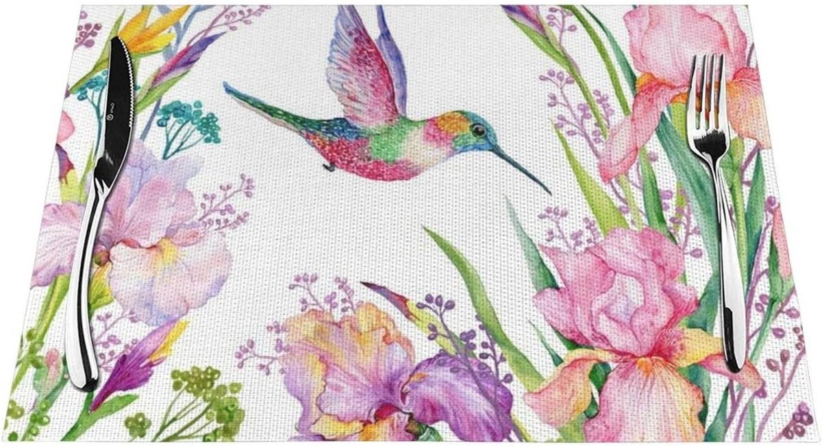 Placemats Set - Tafelmatten - Tafel Beschermen - Hittebestendig Antislip - 45x30 cm - Zwart