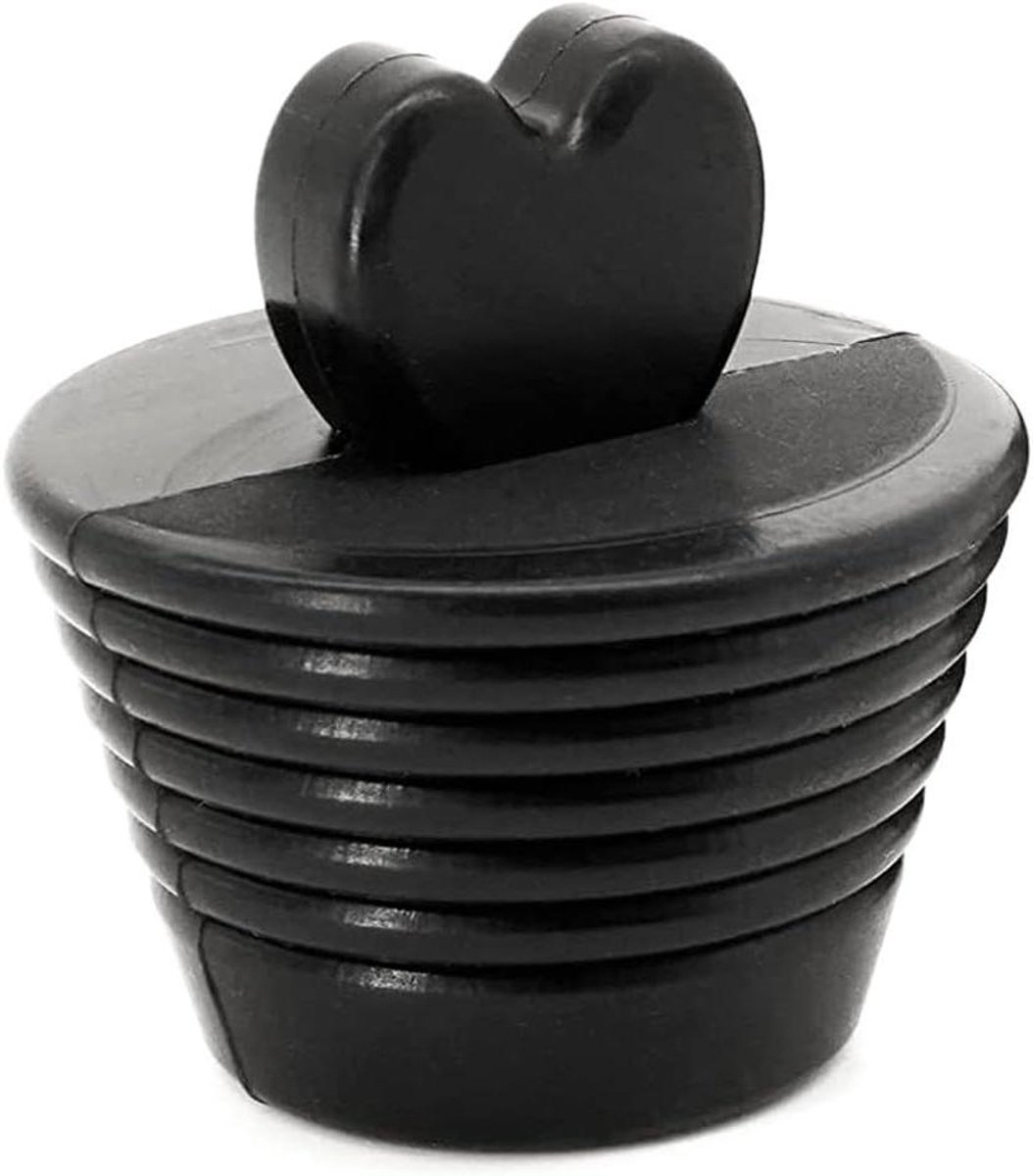 Badstop - Afvoerplug - Water vasthouden - Handig ontwerp - 4x4.3cm - Zwart
