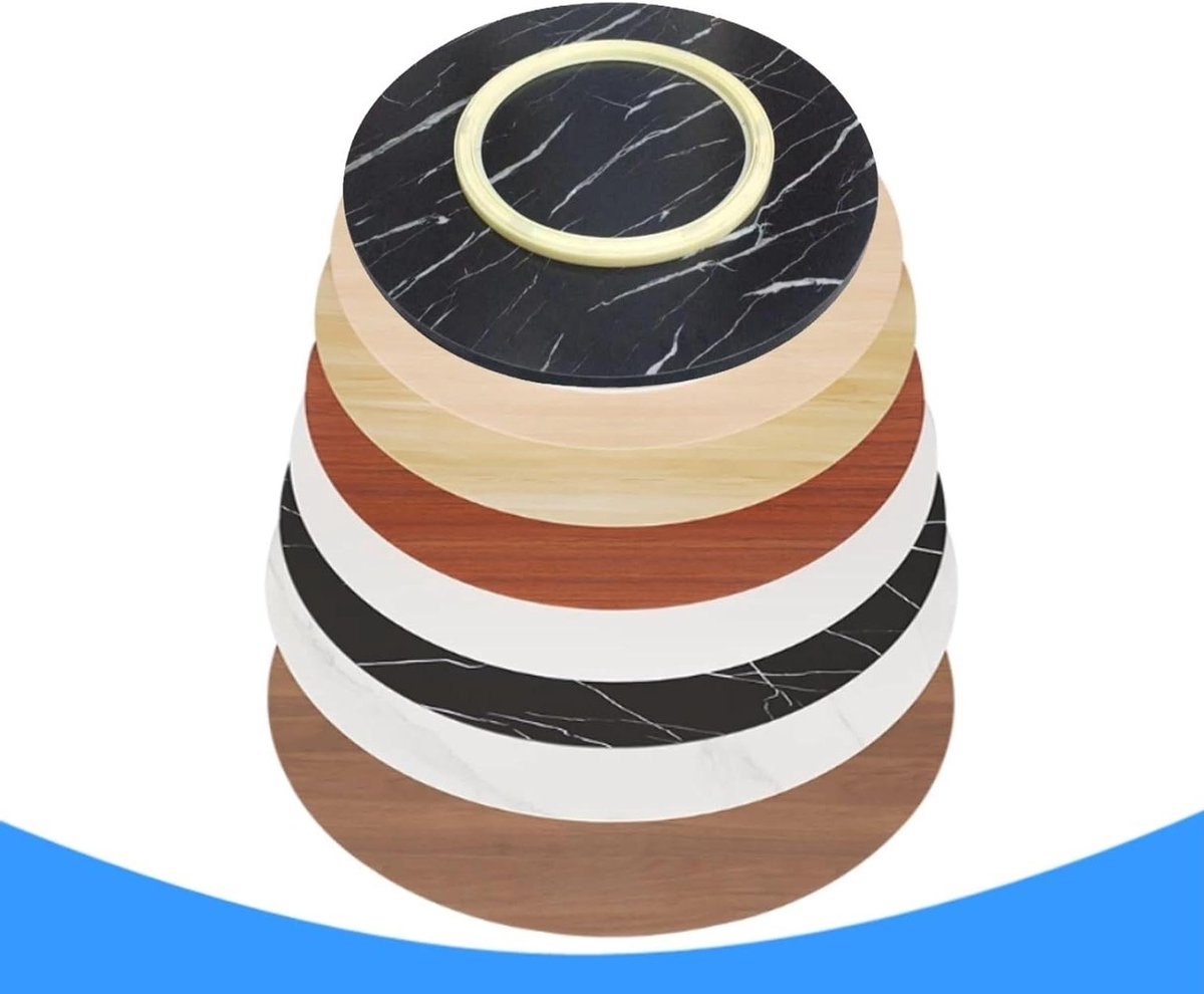 Draaibaar Tafelblad - Draaiplateau Hout - Eten Delen - Soepele 360° Rotatie - 100 cm - Teak