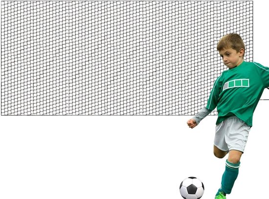 Achtertuin Stopnet - Voetbal Rebounder - Sport Oefenen - Duurzaam Nylon Materiaal - 3 x 88 m - Zwart