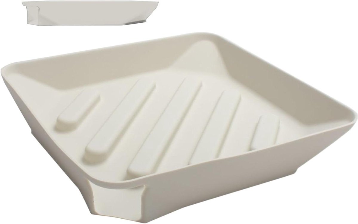 Droogmat Afwas - Keuken Organizer - Keuken Opbergen - Met Uitloop - 26x26 cm - Beige