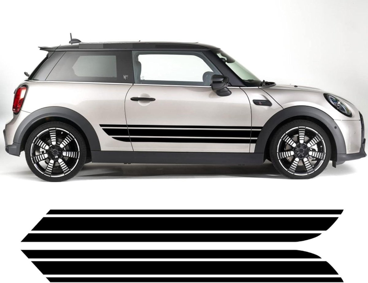 Zijstickers Auto - Striping Decals - Auto Decoratie - Waterdicht Duurzaam - 2 Stuks - Geel