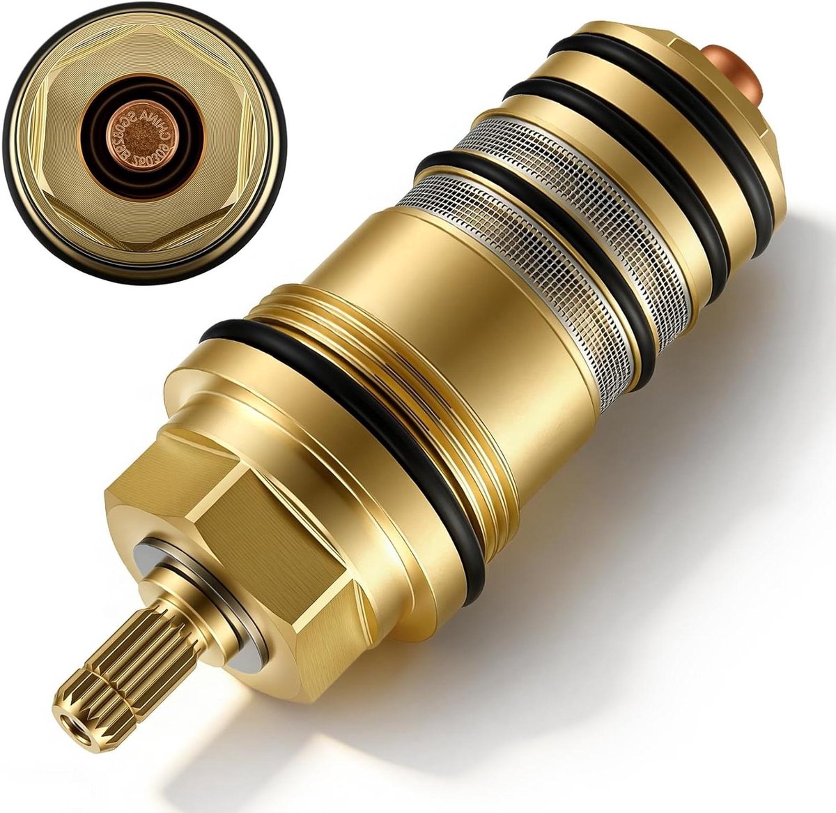 Thermostaatregeling Messing - Douche Cartridge - Douche Temperatuur - Massief Messing - 3/4 Inch - Messing