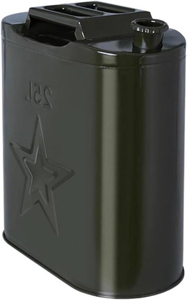 Metalen Brandstoftank - Jerrycan Reserve - Buiten Activiteiten - Stevige Koudgewalst Staal - 30 Liter - Groen