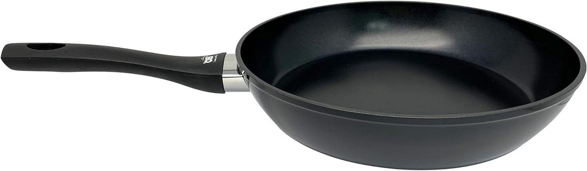Koekenpan - Roerbakpan - Vetarm Koken - Krasbestendige Anti-aanbaklaag - 24 cm - Zwart